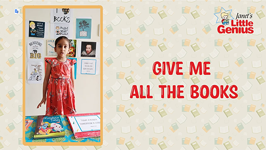 Little Genius Vaishvee Patel reciting the poem â€œGive me all the booksâ€